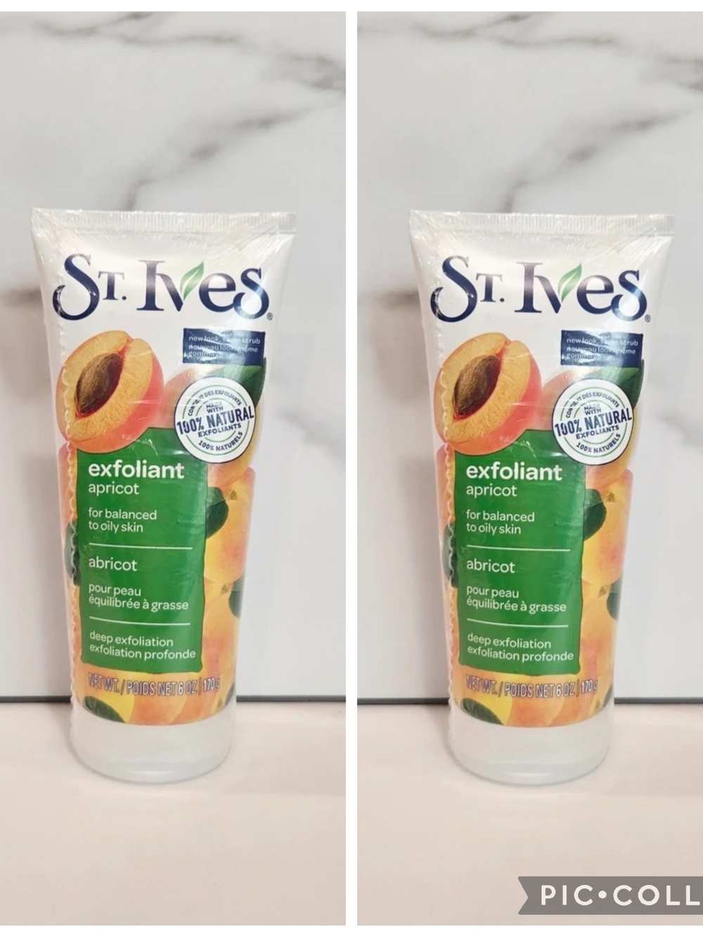 St Ives Exfoliant Apricot Body Scrub Deep Exfoliation 170g Each - NEW x 2 (Two)